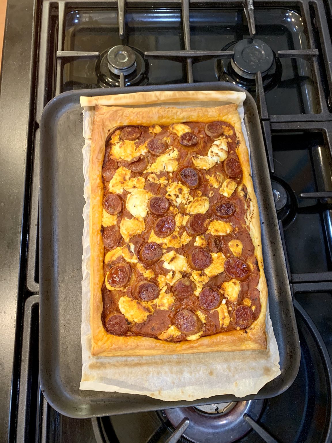 Goats cheese and chorizo tart Cooking with Rosa