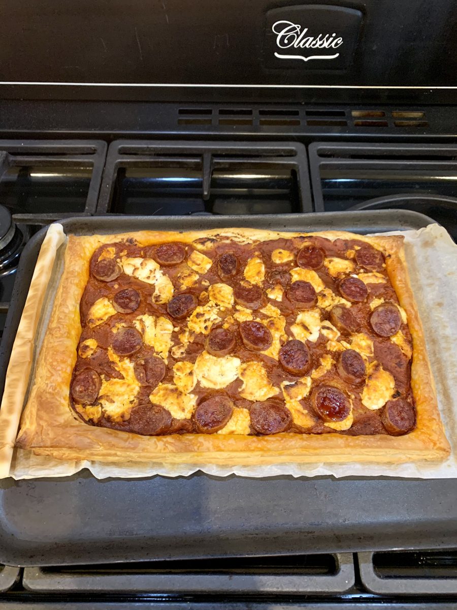 Goats cheese and chorizo tart Cooking with Rosa